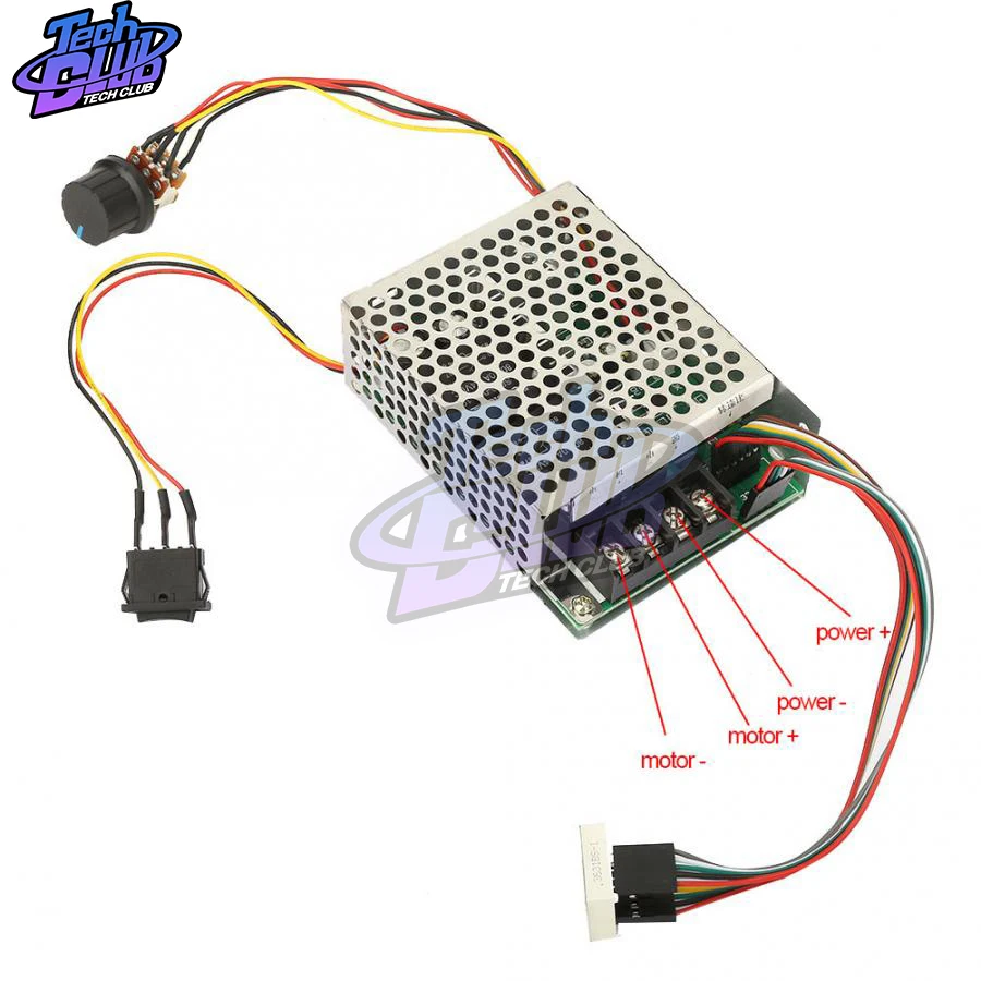 Digital Display 0~100% adjustable 10-55V 60A PWM DC Motor Speed Controller 12V 24V 48V 2000W MAX Reversible Potentiometer