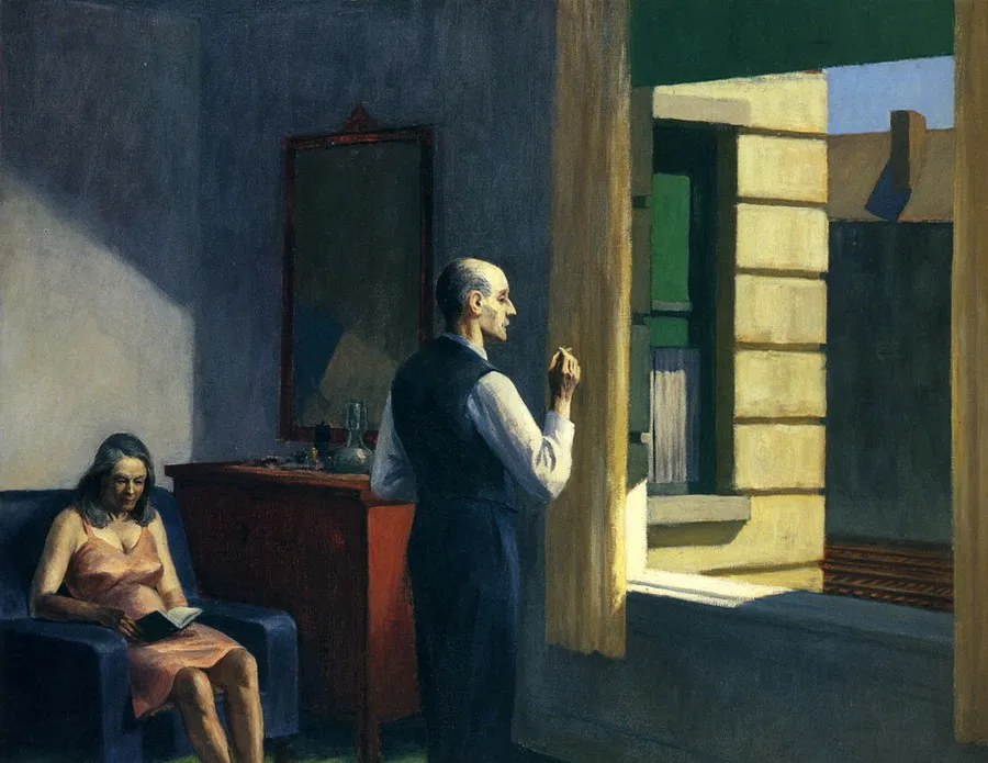 

100% handmade Oil Painting reproduction on linen canvas,Hotel By A Railroad by Edward Hopper,High Quality,Free Shipping