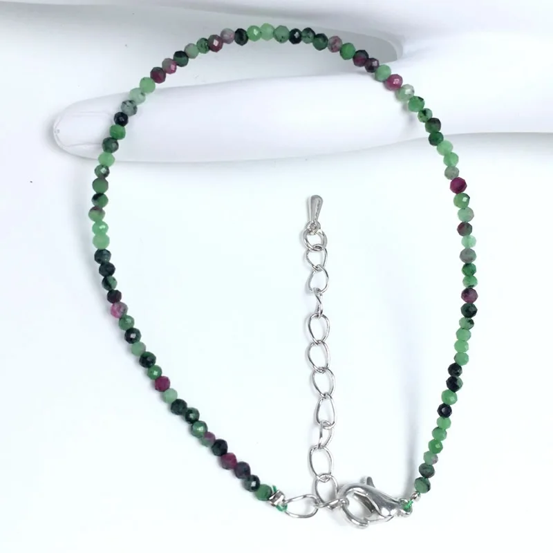 Naturstein Rosenquarz Amethyst 2/3/4mm Kleine Runde Steine Armband Mini-Armband Geeignet als Geschenk für Männer und Frauen – Detail 22