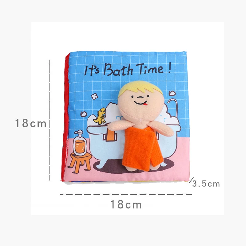 Infant Baby Cloth Books learning Cognize Book kids Animals Soft Toys Rustle Sound Rattles for 0-3 Years Child