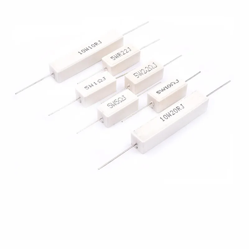 10pcs 10W 5% Cement Resistor Power Resistance 0.1 ~ 10K 0.1R 0.5R 10R 50R 0.22 0.33 0.5 1 2 5 8 10 15 20 25 30 100 1K 2K 3K ohm