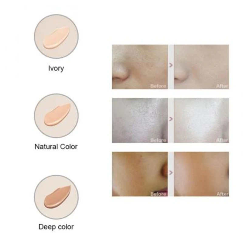Professional Makeup Base Face Liquid Foundation BB Cream Concealer Moisturizer Oil-control Whitening Waterproof Cosmetic T0789