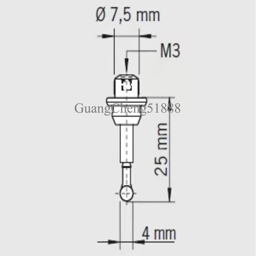 1Pc 3D Sensor 80.362.00 Touch Probe StylusM3 4mm Ruby Ball Ceramic stem CNC Cmm Machine