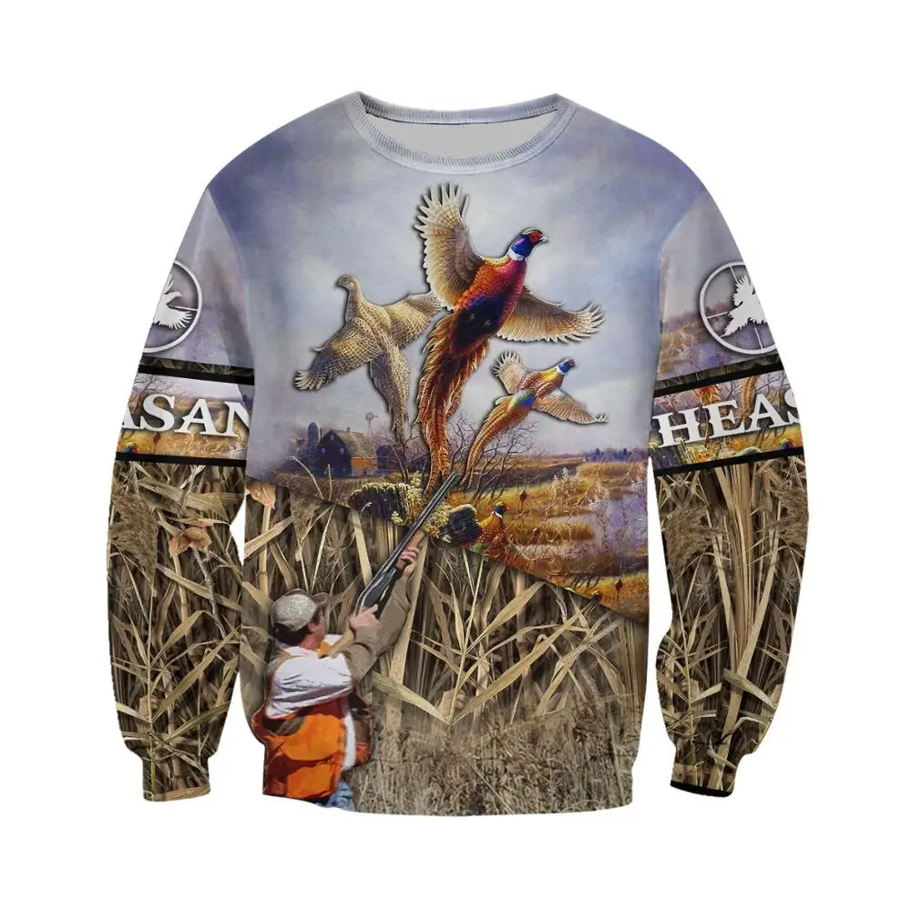 Pheasant Hunting 3D Printed Hoodie Huntaholic Men Sweatshirt Unisex Streetwear Zip Pullover Casual Jacket Tracksuits KJ0244