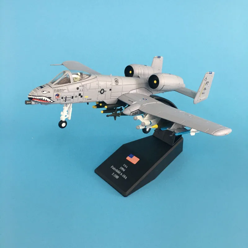 JASON TUTU Aircraft Plane model 1/100 Scale Fairchild Republic A-10 Thunderbolt airplane Alloy model diecast 1:100 metal Planes