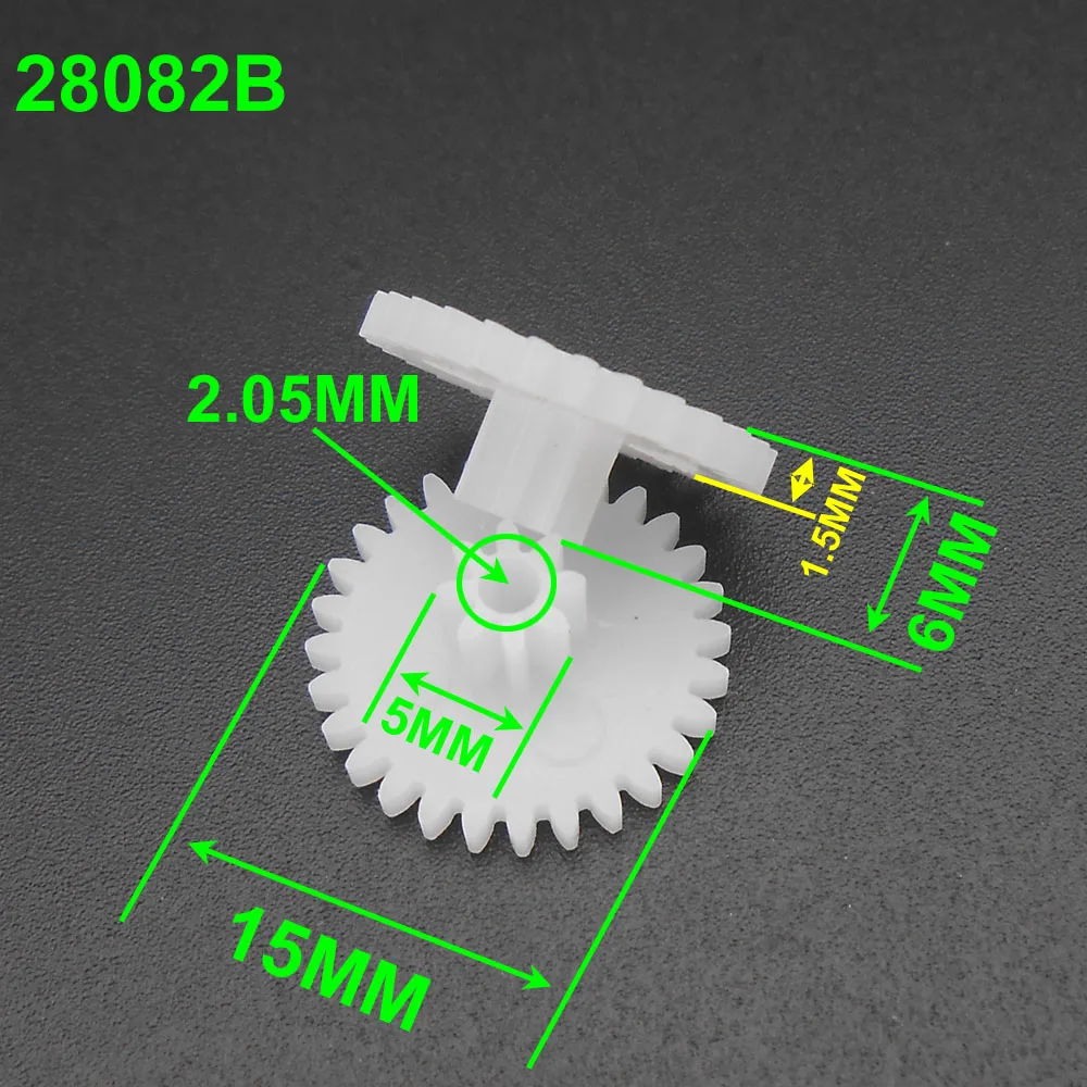 20 sztuk X 0.5 moduł 0.5 M plastikowe podwójne koło zębate redukcja dwuwarstwowa przysłona 2.05MM 1.95MM 2A 2B 16T 18T 20T 22T 24T 26T 28T 30T