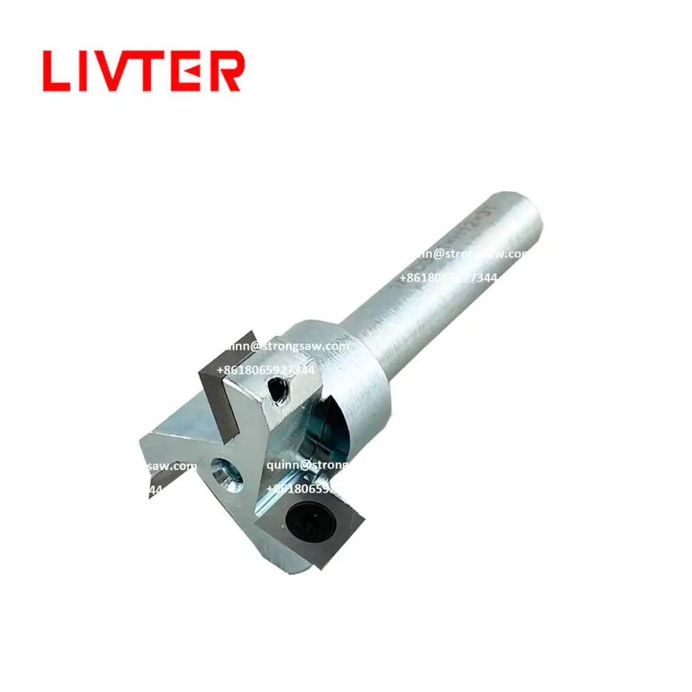 LIVTER 3 flutes  1+1/2'' Dia x H12mmx 1/2'' Shank Planing Bits Face End Milling Cutter CNC Spoilboard Surfacing Router Bits