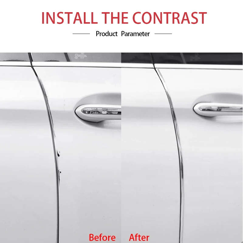 10 متر باب السيارة حافة حامي العالمي السيارات المضادة للخدش قطاع السيارات المضادة للخدش شريط عازل ل منفذ الهواء الباب هود الجذع الكروم صب الكسوة