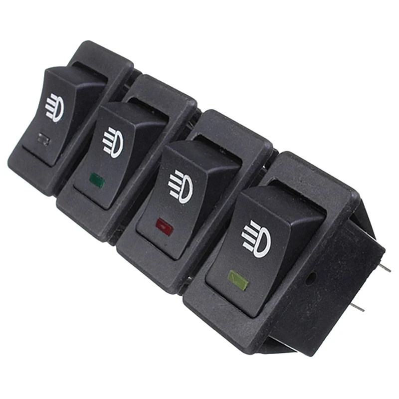 NEW-4x 12V 35A Car Truck Boat Fog Light Rocker Switch LED Light Dash board Toggle 4Pin Black