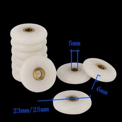 Pirinç malzemeleri banyo kapısı runner, duş kapısı rulo dış çapı 23mm/25mm, banyo cam kasnak aksesuarları