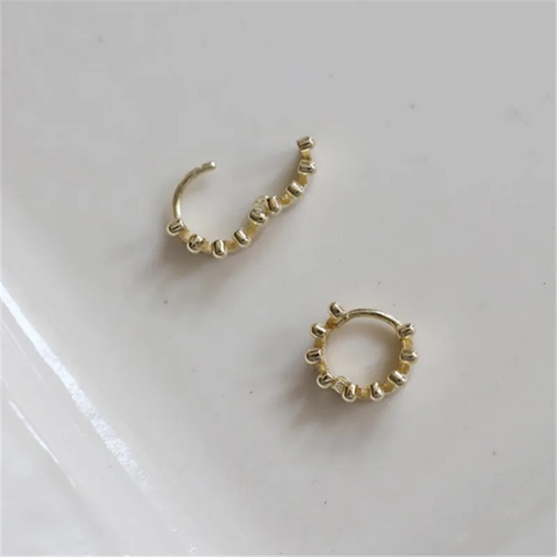 925 Sterling Silver Lovely Temperament Crown Earrings for Women 14K Gold Plated Wedding Jewelry Gift