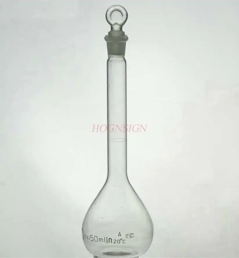 Transparent volumetric flask 50ml middle school chemistry experiment instrument measuring tool laboratory consumables