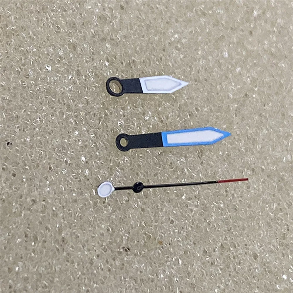 Zielony zegarek świetlny zestaw rąk do NH35 NH36 zegarek ruch trzy wskaźniki Lancette igły naprawa części