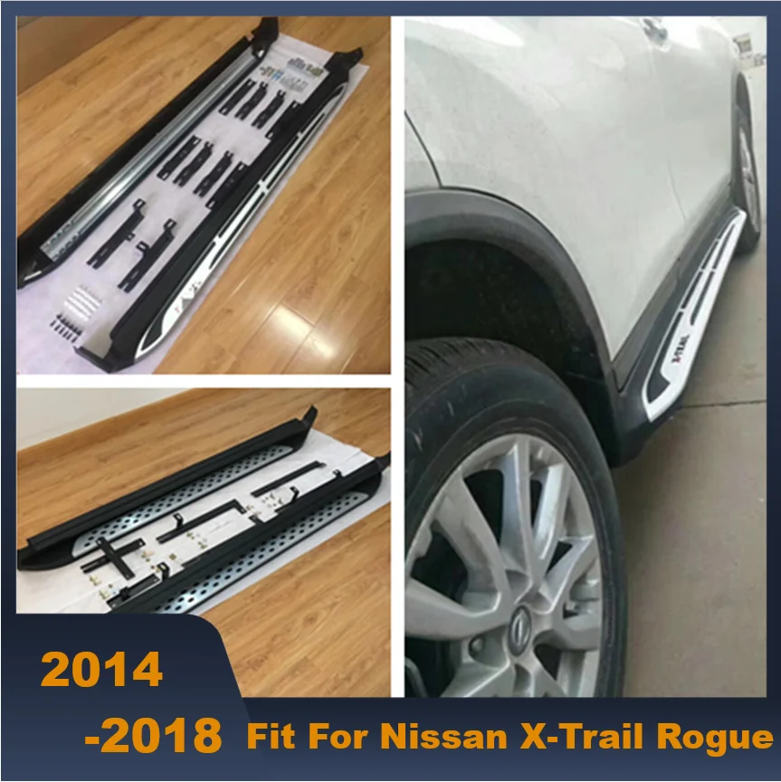 

New High Quality Nerf Bars Running Boards Side Steps With Two Styles For Nissan X-Trail Rogue 2014 2015 2016 2017 2018