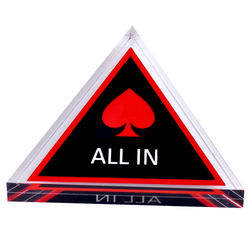 Triangle ALL IN Button Card Guard Poker Accessory 7cm Casino Poker Chips