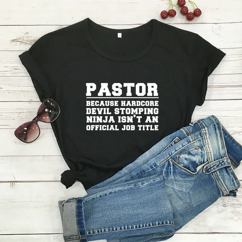 

Pastor Printed New Arrival Unisex Funny Casual 100%Cotton T-Shirt Christian Shirts Minister Gift Pastor Gift Pastor Shirt