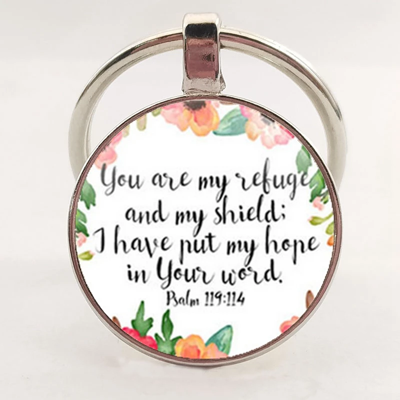 God Is Within Her. She Will Not Fall (psalm 46:5) Bible Quote Faith Keychain Keyring Bible Verse key chain Christian Party Gift