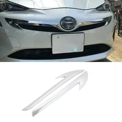 For Toyota Prius 2016 2017 2018 ABS Chrome Car Front Grill Moulding Cover Trim Grille Molding Garnish Strip Exterior Accessories