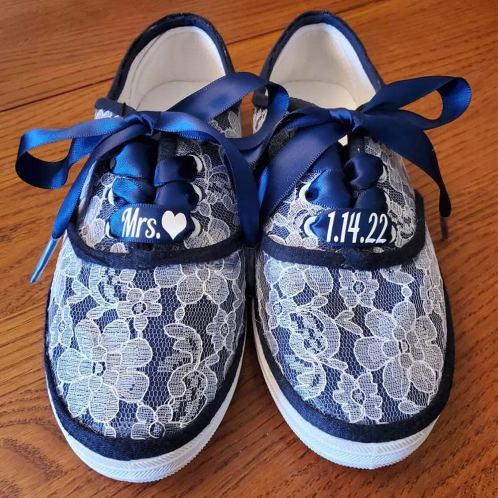 

Custom Mrs Wedding Ribbon Shoelaces Personalized Polyester Sneaker Sport Shoes Lace Strings Mr Mrs Wedding Gifts Satin Shoelaces