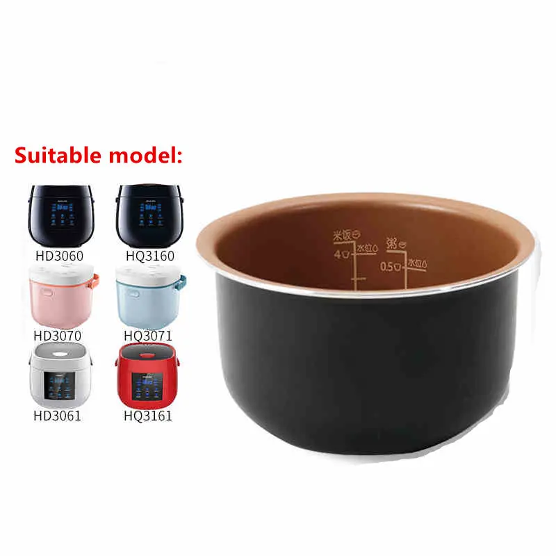 

2L Replacement Rice cooker Cooking Pot Liner Non-stick liner Container Accessories For Philips HD3060 HD3061 HD3160 HD3161