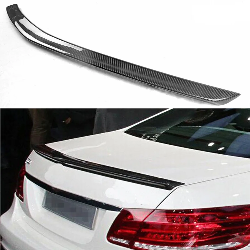 W212 E63 E-Class Carbon Fiber Car Rear Trunk Lip Spoiler Wing for Mercedes Benz E63 E250 E350 2013-2016