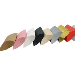 50Pcs/lot Pillow Candy Box Kraft Paper Christmas Gift Packaging Boxes Candy Bags Wedding Favors Birthday Party Decorations