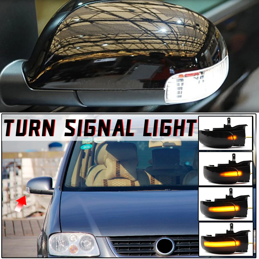 Flashing Car Turn Signal Lights LED Strobe Indicator Accessories For VW Touran 2003 2004 2005 2006 2007 2008 2009 2010