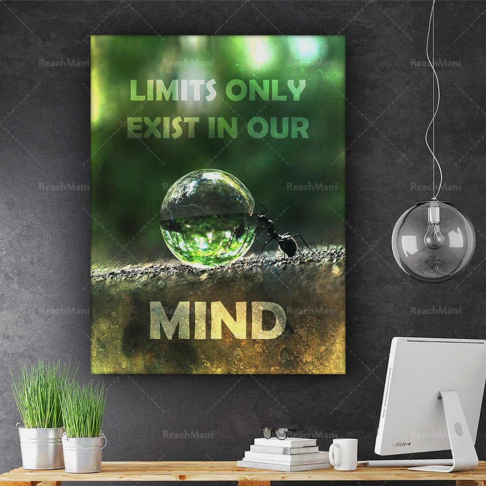 Limitless Canvas Print Wall Art Office Decor / Inspirational Quote / Mindset Wall Art