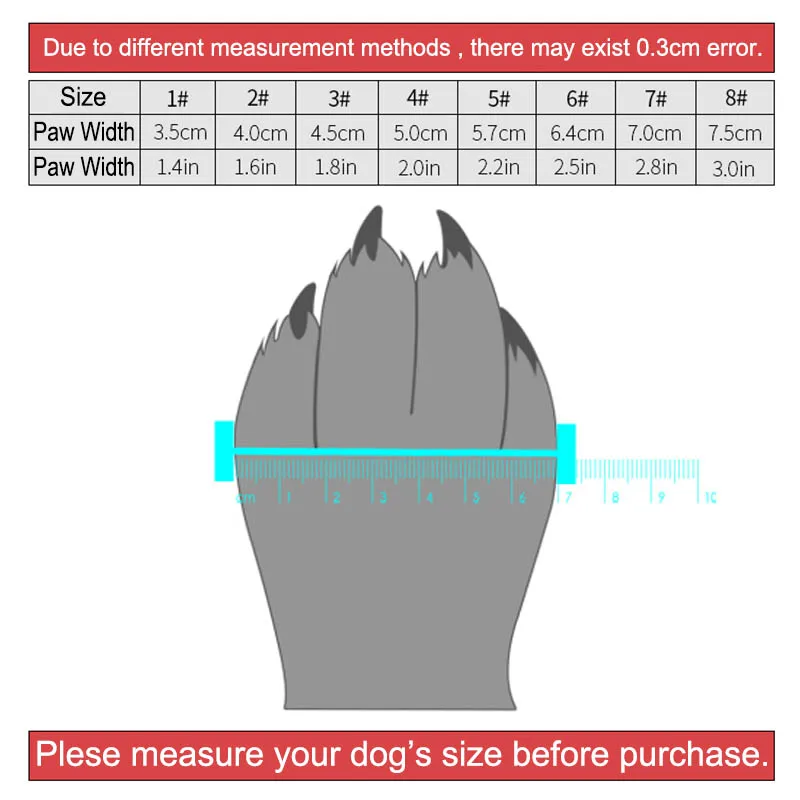 Truelove Waterproof Rubber Dog Shoes For Small Large Dogs Snow Anti-Slip Winter Shoes For Dog Pug Pet Boots Chihuahua Husky