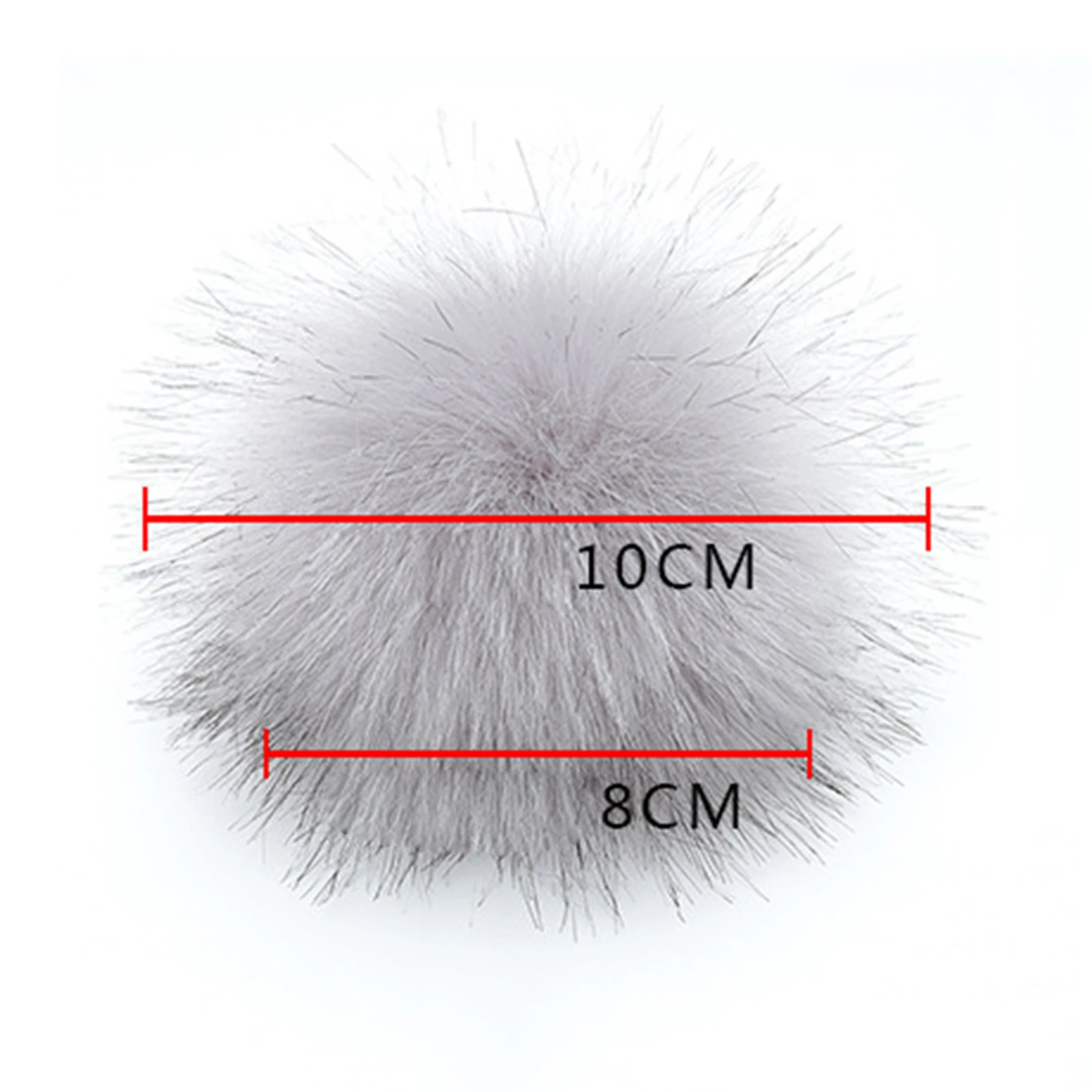 12pcs 10cm Multicolor Pom Pom Balls With Rubber Band Mixed Color Ball Faux Fox Fur DIY Handmade Clothing Knitted Hat Accessories