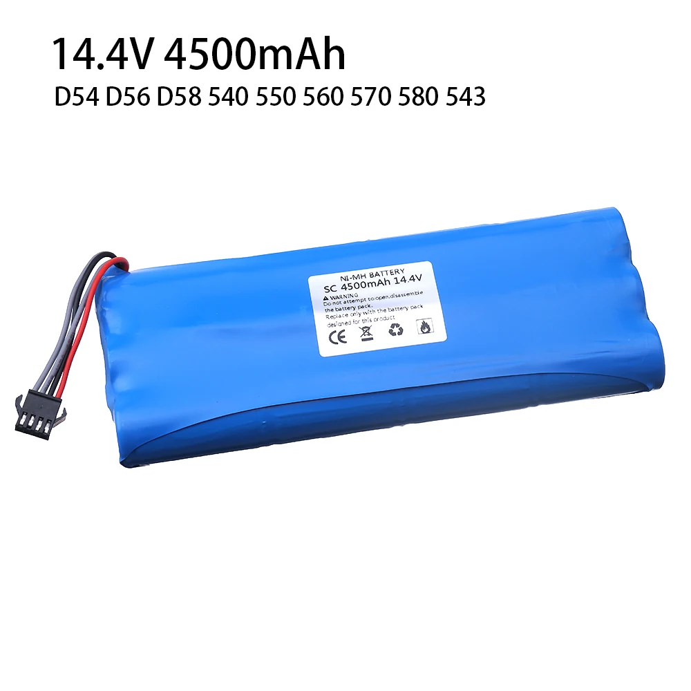 

14.4V Rechargeable Ni-Mh Sc Battery Pack Vacumm Cleaner 4500Mah For Ecovacs Deebot D54 D56 D58 Deepoo 540 550 560 570 580 543