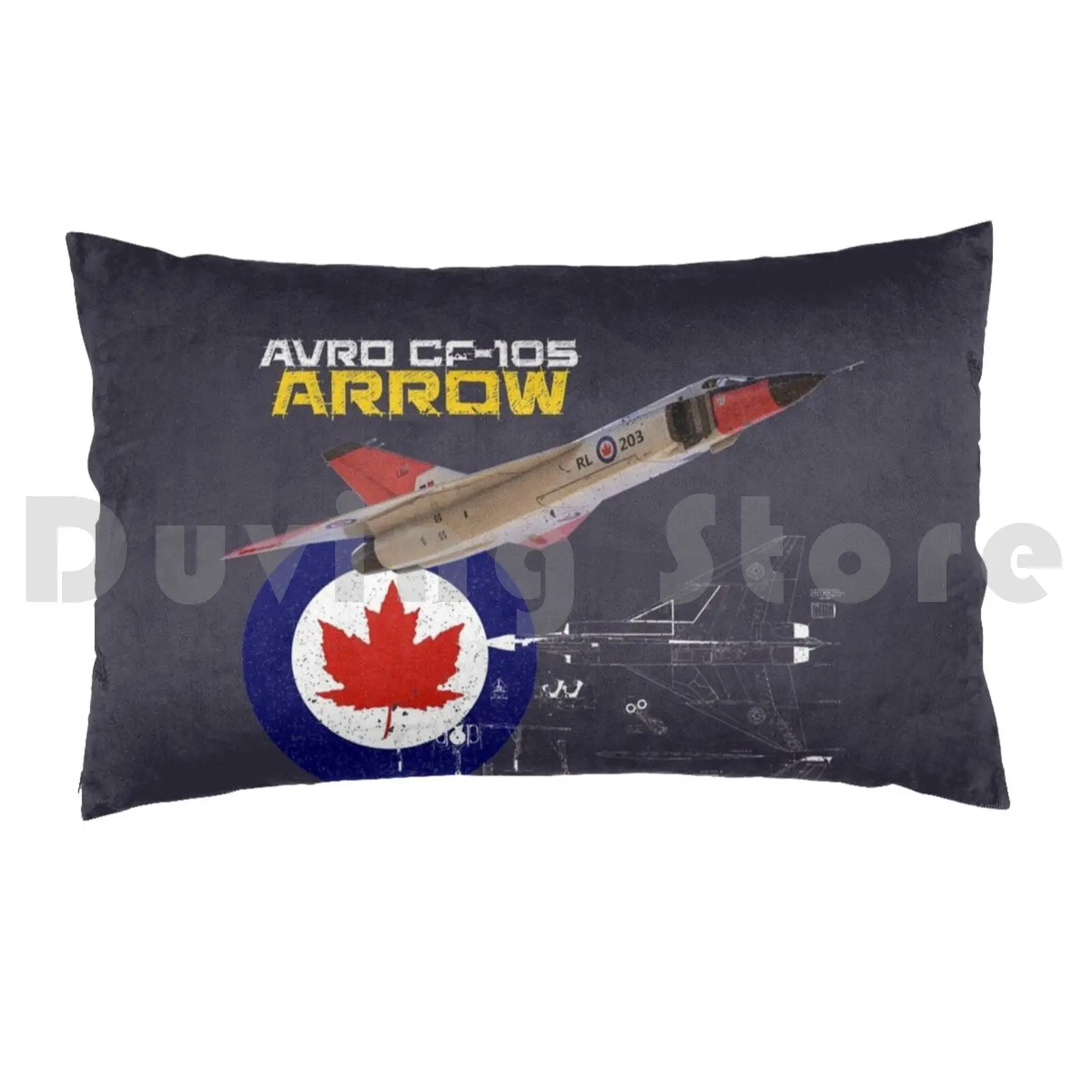 Canadian Avro-105 Arrow Pillow Case DIY 50*70 Royal Canadian Air Force Rcaf Avro Arrow Cold War Military Jet Fighter Jet