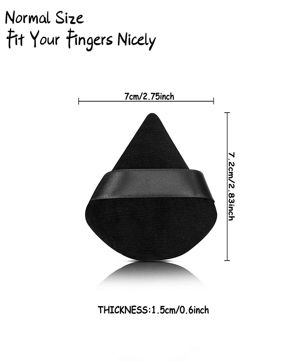 Makeup Puff  Triangle Black  White Cosmetic Puffs Mini Makeup Sponge Wet  Dry Foundation Concealer Makeup Tools