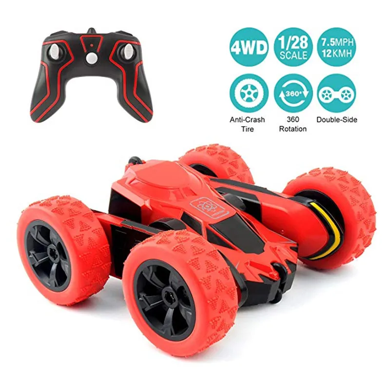 RC Đóng Thế Xe Đồ Chơi 2.4Ghz 4WD Xe Ô Tô Điều Khiển Từ Xa 2 Mặt Xoay 360 Độ Lật Một Khóa Biến Dạng Đua Xe đồ Chơi Xe Ô Tô RTR Tặng