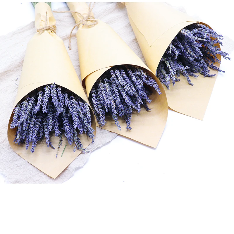 250G Natural Lavender Dried Flower Bouquet Decorative Floral Lavender Branch for Wedding Party Decor DIY Wedding Home Decoration