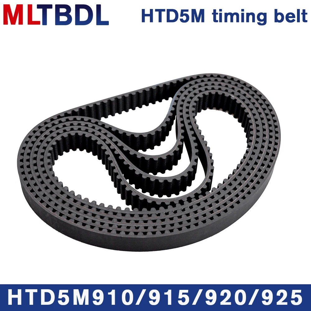 HTD 5M Timing belt C=910/915/920/925 width 10/15/20/25mm Teeth 182 183 184 185 HTD5M synchronous Belt 910-5M 915-5M 920 925 5M