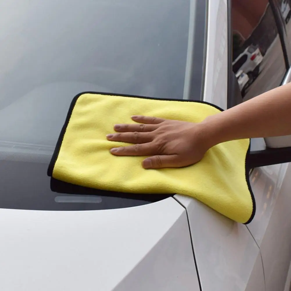 Microfiber Cloth Easy to Clean Portable Cleaning Cloth Double Side Cleaning Detailing Cloth for Vehicle Car Wash Towel