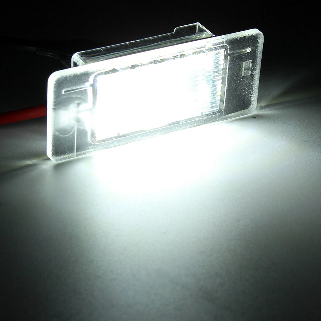 2Pcs Error Free White LED License Plate Light Number Plate Lamp For Opel Vectra C Estate 2002 2003 2004 2005 2006 2007 2008