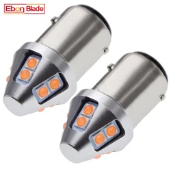 2Pcs Red White BAZ15d P21/4W 566 7225 BA15D 1142 BAY15D 1154 P21/5W LED Bulb Car Tail Rear Brake Stop Light Auto Lamp 12V-60V DC