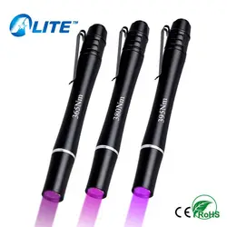 TMWT Mini bolsillo ultravioleta pluma pegamento curado tinta Invisible Detector de 395NM 365NM 380NM 1 LED uv Pen de la luz de la linterna