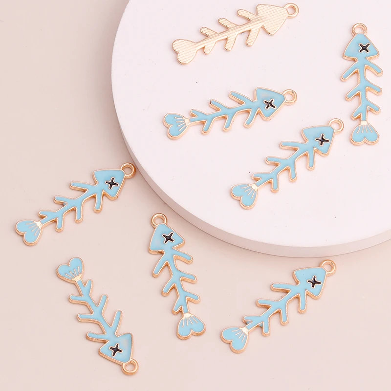 10 stücke Mix Nette Emaille Shell Seestern Charme Anhänger der Halskette Ohrringe Schlüsselanhänger Handemade DIY Schmuck Machen Zubehör – Detail 10