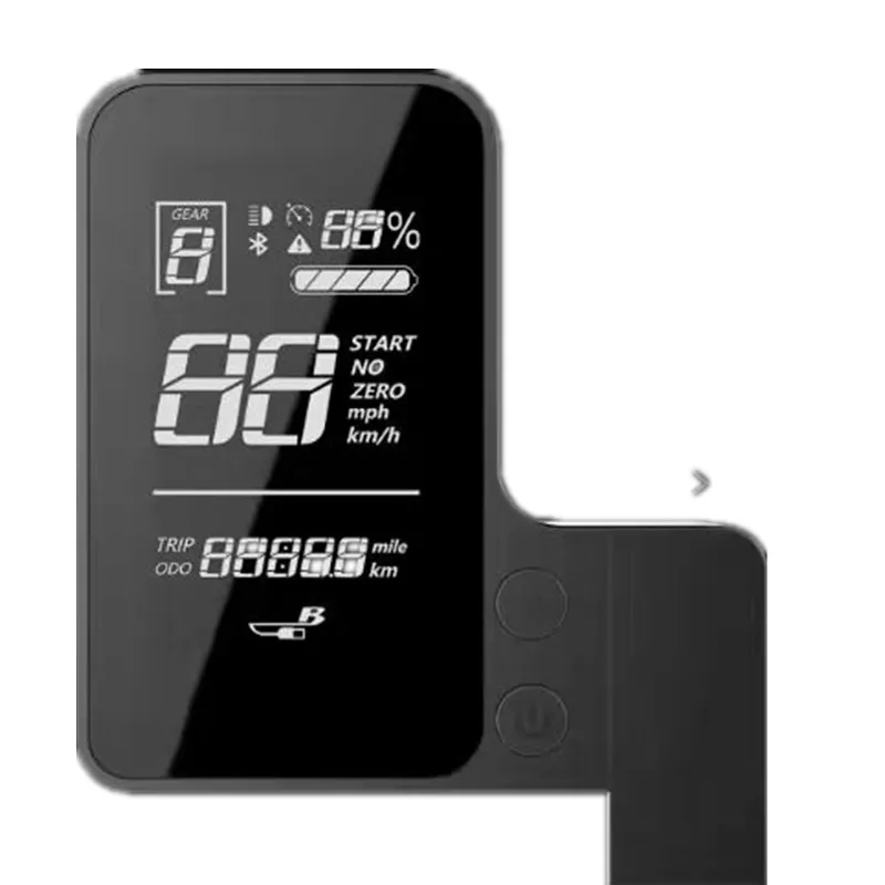 LIVIAE-controlador de Motor sin escobillas para patinete eléctrico, instrumento de regulación de velocidad, acelerador de pantalla LCD, 36V, 48V,