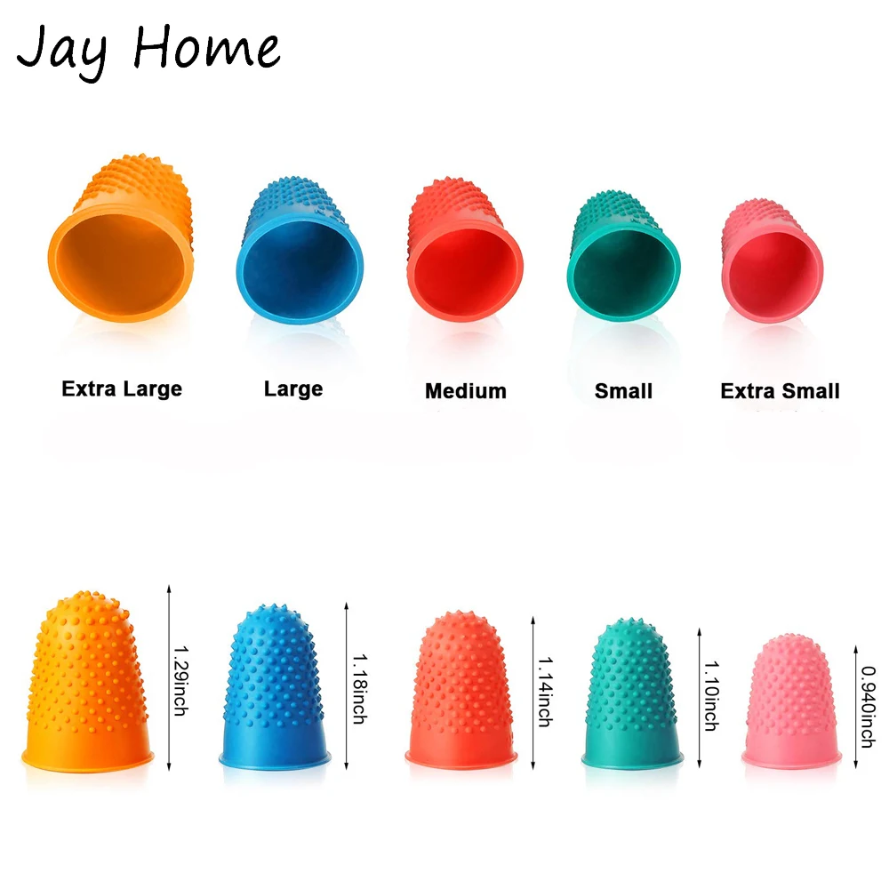5/2/1Pc Sewing Thimble Hand-Working Sewing Thimble Finger Protector Rubber Fingers Cover Thimble DIY Quilting Sewing Accessories
