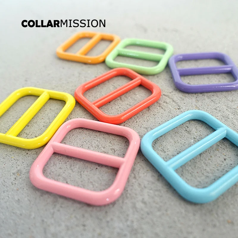 

100pcs/lot adjustable buckle 20mm webbing sewing zinc alloy metal crafts stoving varnish metal buckle 7 colours