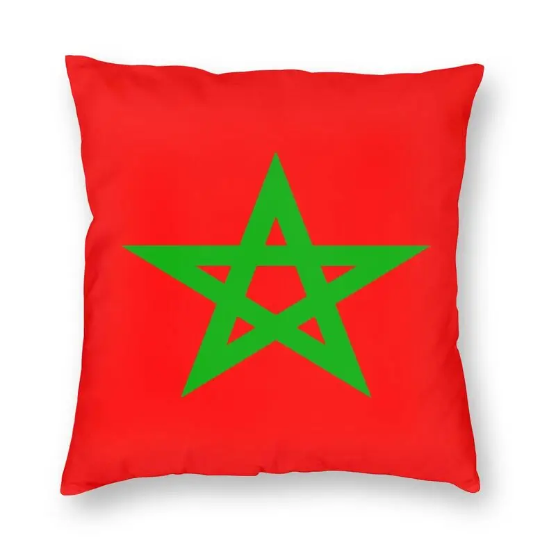 Flag Of Morocco Cushion Cover Double-sided Print Moroccan Patriotic Floor Pillow Case for Sofa Custom Pillowcase Home Decoration