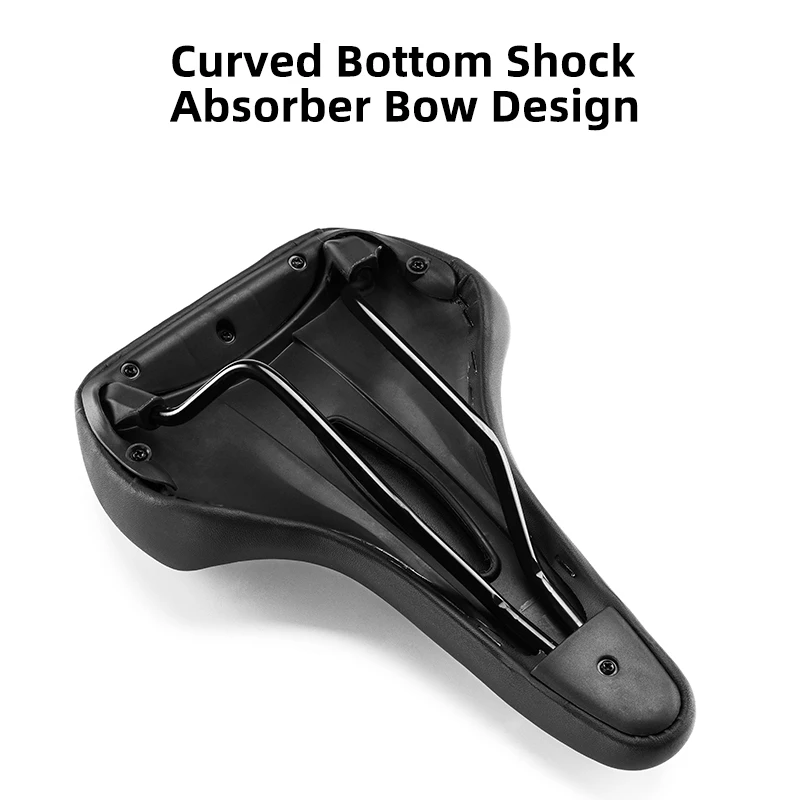 ROCKBROS Bicycle Saddle PU Shockproof Comfortable 172MM Widened Tail Removable Clip Women Men MTB Seat Saddle Bike Accessories