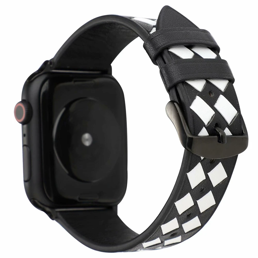 

Ремешок кожаный для Apple Watch 4 5 band 38 мм 40 мм 42 мм 44 мм, браслет для iWatch Series 5 4 3 2 1