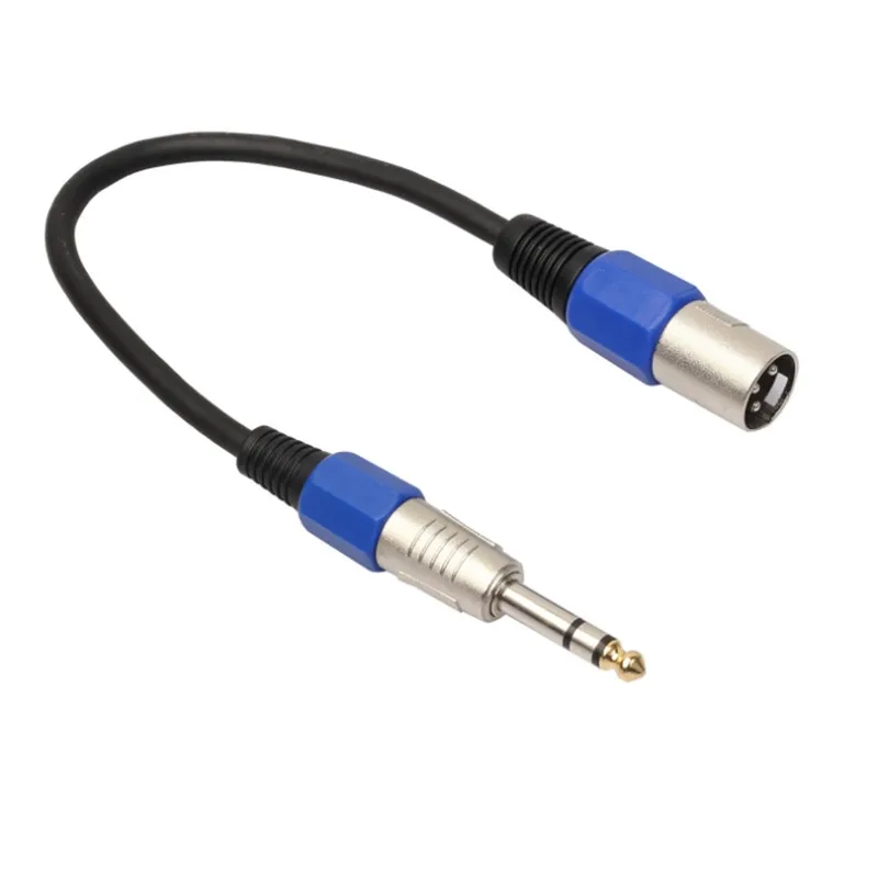 0.3m XLR to Jack Microphone Cable 6.35mm Male Stereo Zinc alloy Adapter for Microphone Guitar Mixer Speaker Patch Panel