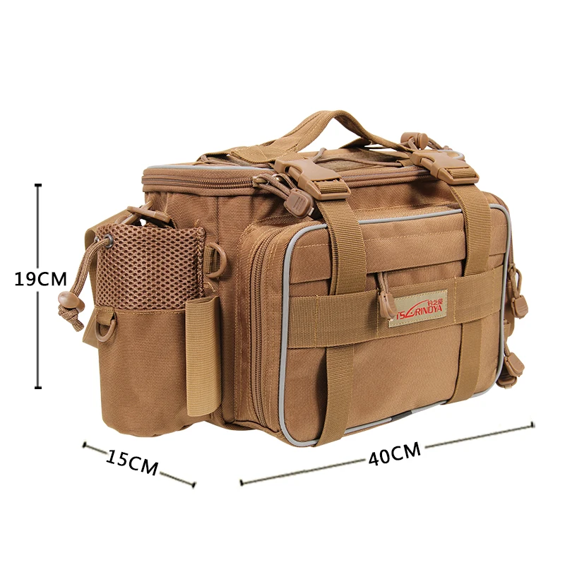 TSURINOYA Fishing Bag Y7 Multifunction Canvas Waist Bag 19*15*40cm Large Capacity Bag Fishing Tackle Pack Outdoor Shoulder Bag