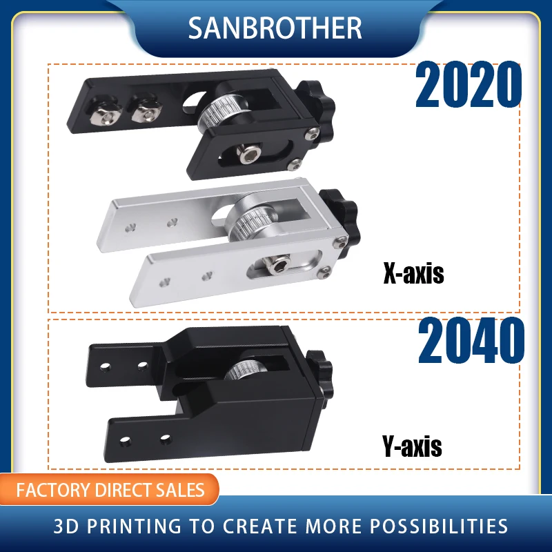 

2020 X axis V-Slot profile 2040 Y axis synchronous belt Stretch Straighten tensioner For Creality Ender 3 CR-10 10S 3d printer